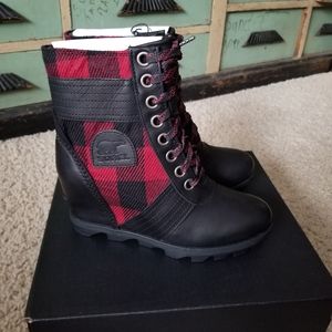 Sorel Lexie Wedge Black/Red